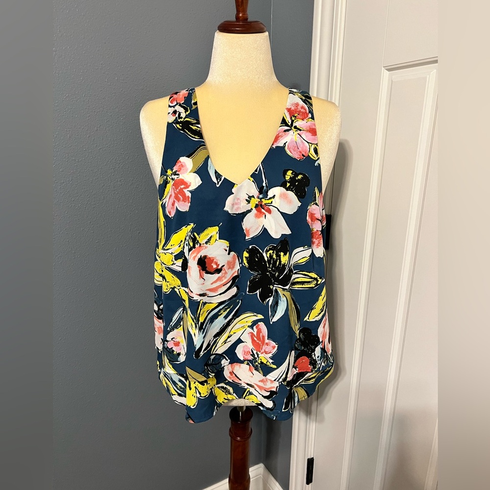 Allison Joy Floral Sleeveless Tank Top